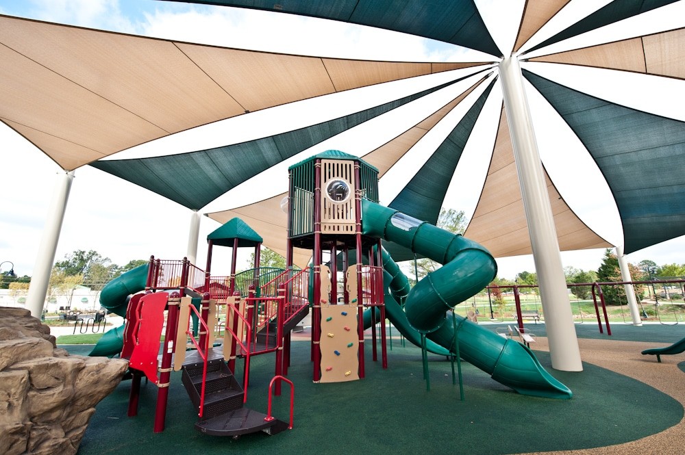 play structures and shade structure