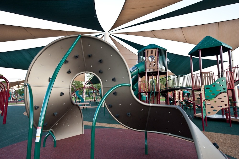 playground with shade structures